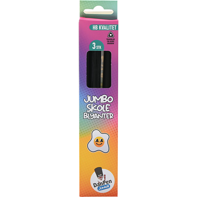 Danpen Jumbo skoleblyanter 3-pak