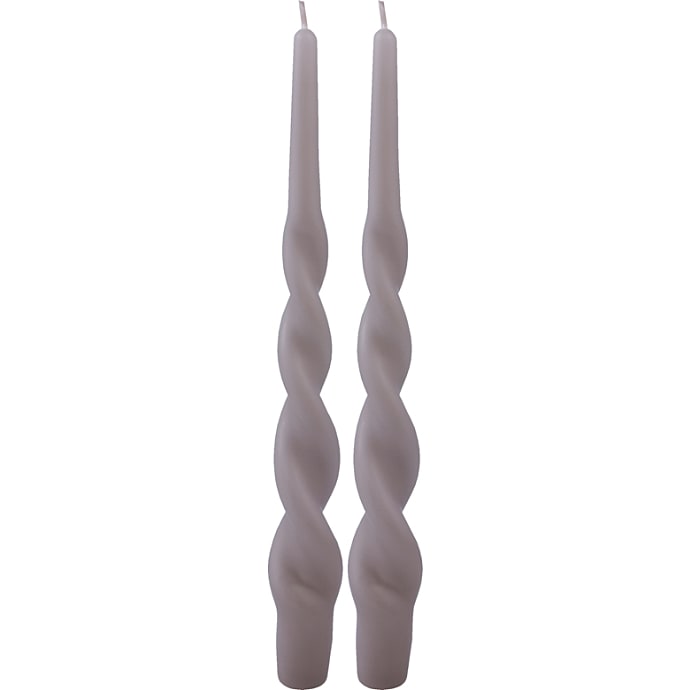 Windsor Snoede Stagelys 28 cm 2-pak Sandfarvet