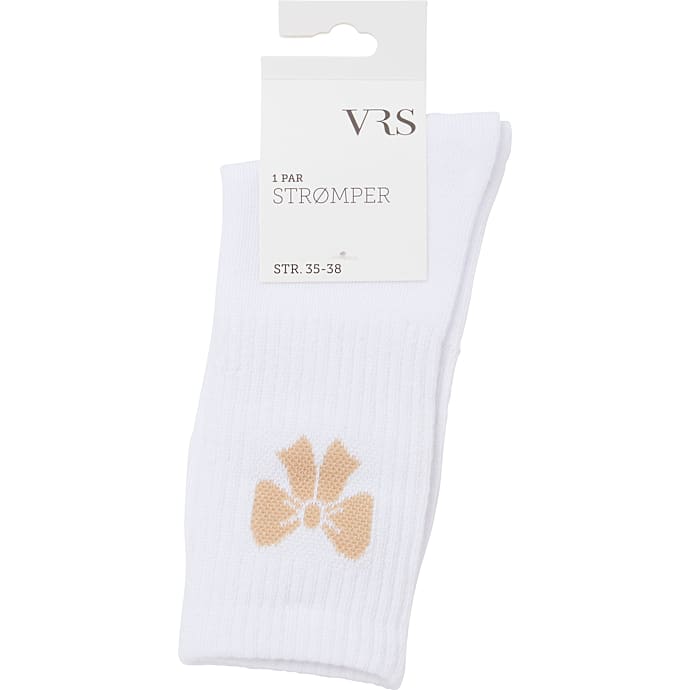 VRS dame tennisstrømper str. 35/38 - hvid
