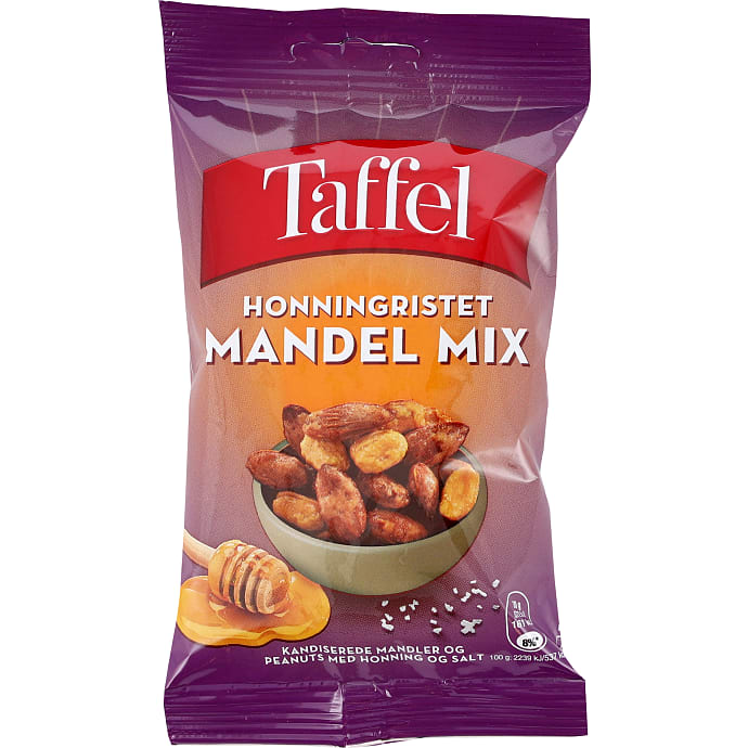 Honningristede mandler og ristede peanuts