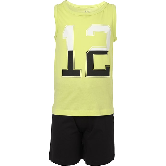 VRS børne shorts sæt str. 146/152 - lime/sort 1 stk.