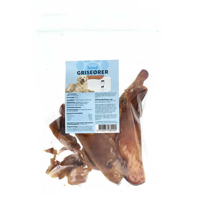 Tørrede griseører hund