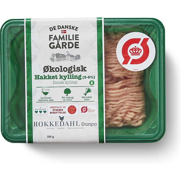 Hakket kyllingekød 3-6% fedt øko