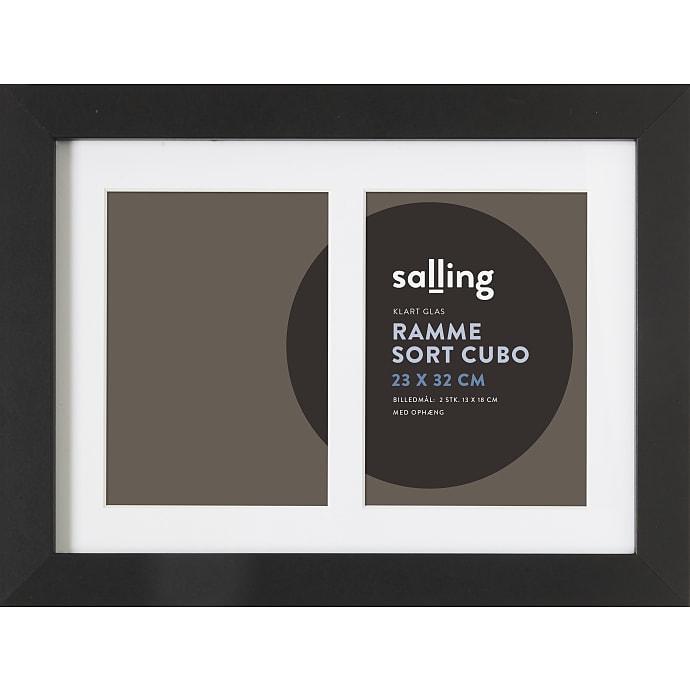 Salling Passepartout Ramme Sort 2-delt 23x32 cm
