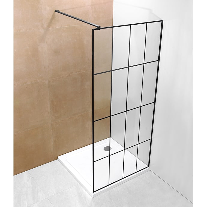 Nortiq New York brusevæg 90x190 cm sort