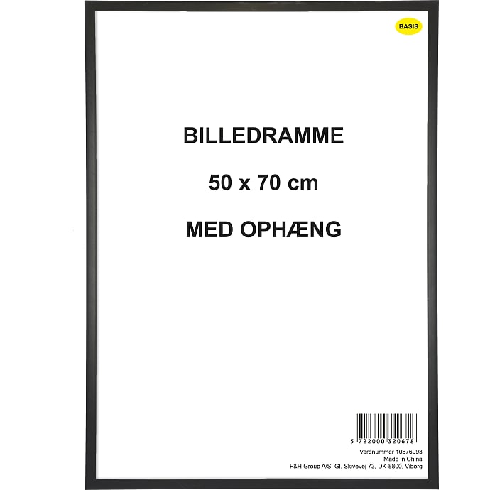 BASIS Ramme sort 50x70 cm