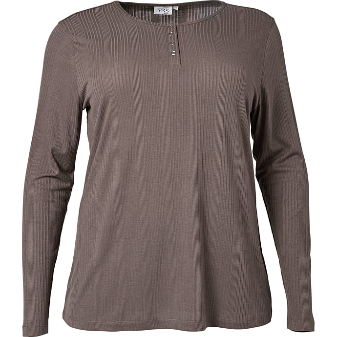 VRS dame ribtrøje str. 48 - brun