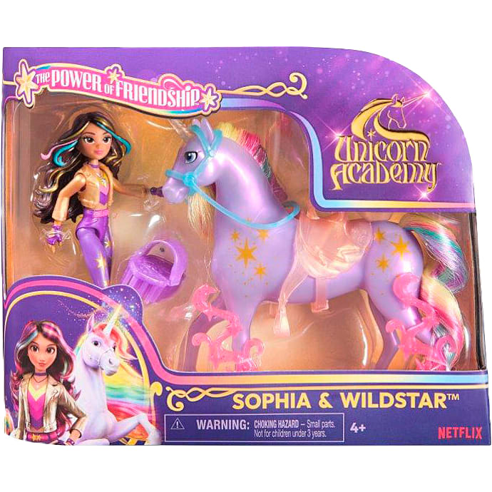 Unicorn Academy dukke og enhjørning - Sophia&Wildstar