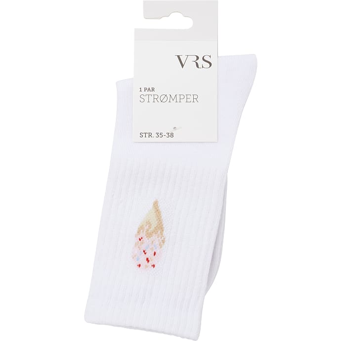 VRS Woman Tennisstrømper str. 35/38 Hvid 1 stk