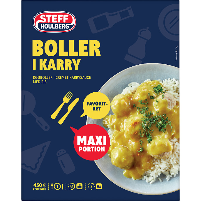 Boller i karry m. ris