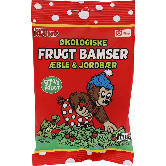 Frugtsnacks m. æble og jordbær øko
