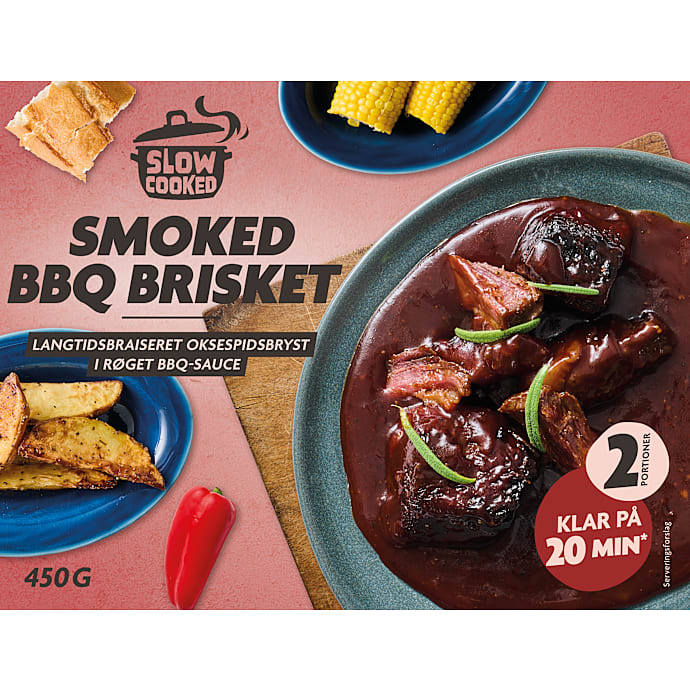 Marineret braiseret oksespidsbryst m. barbecuesauce