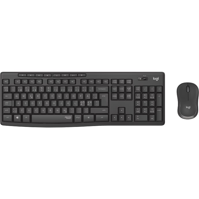 Logitech MK295 Silent Tastatur og Mus Grafit