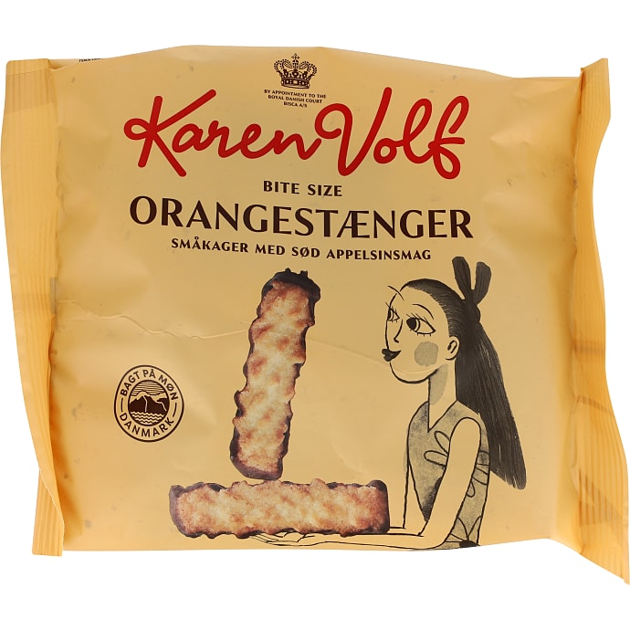 Småkager m. orangesmag og kakaoovertræk
