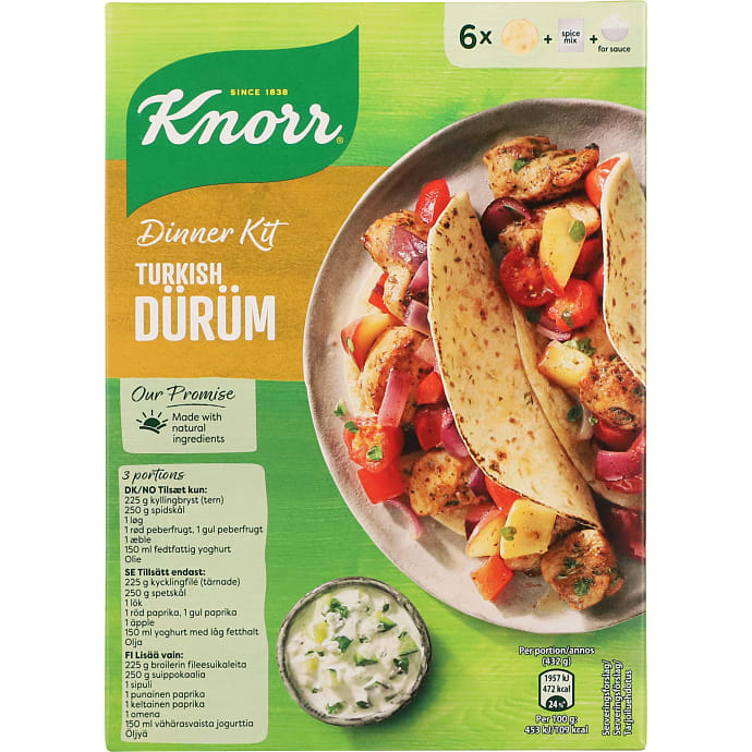Tyrkisk durum dinner kit