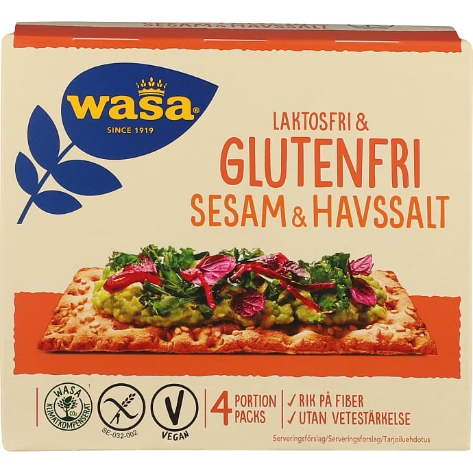 Wasa Knækbrød med sesam og havsalt glutenfrit 240 g