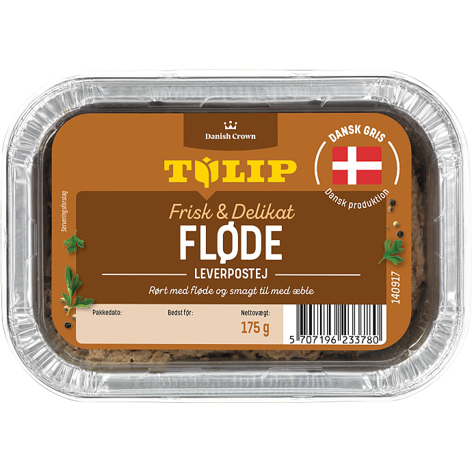 Flødeleverpostej m. æble