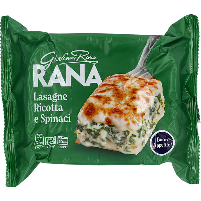 Lasagne m. bechamelsauce, ricotta, spinat og mozzarellaost