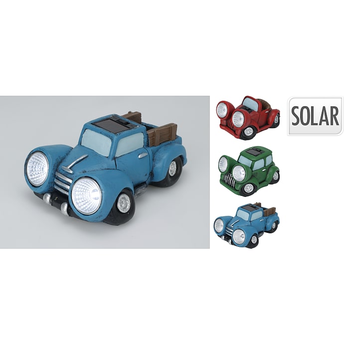 Bil med solcelleforlygter – flere varianter – assorteret