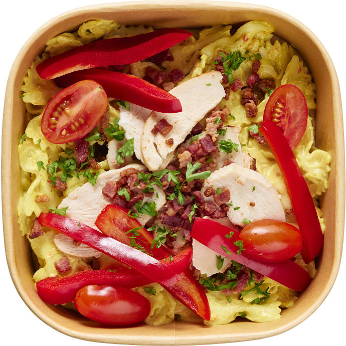 Pastasalat m. kylling og bacon