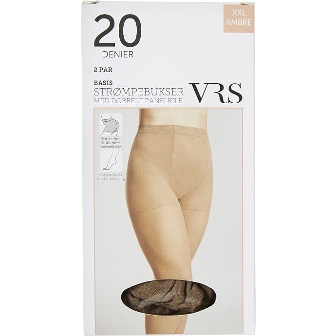 VRS Woman Strømpebukser 2-pak Str. 2XL
