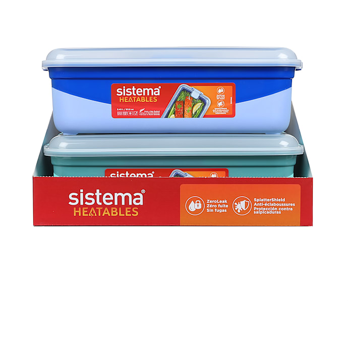 Sistema rektangel heatables steamer - 2,45 liter - flere varianter - assorteret