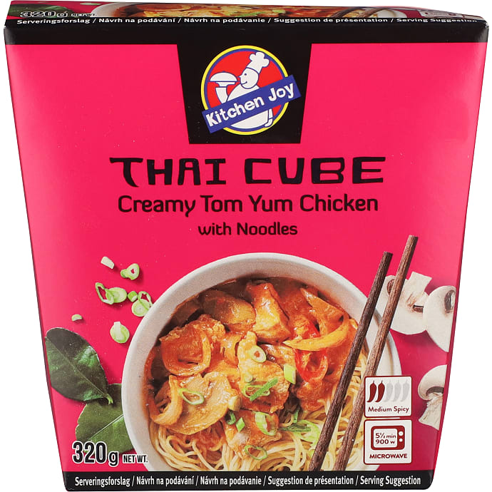 Nudelret m. cremet tom yum og kylling mild
