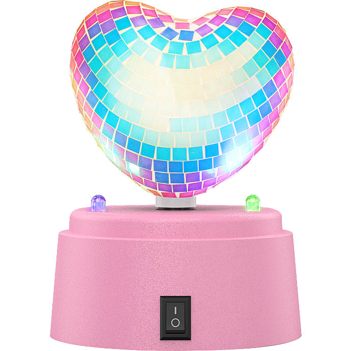 Diskokugle bordlampe - hjerteformet