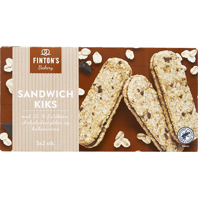 Fintons Fuldkornskiks med chokolade og kakaocreme 220 g