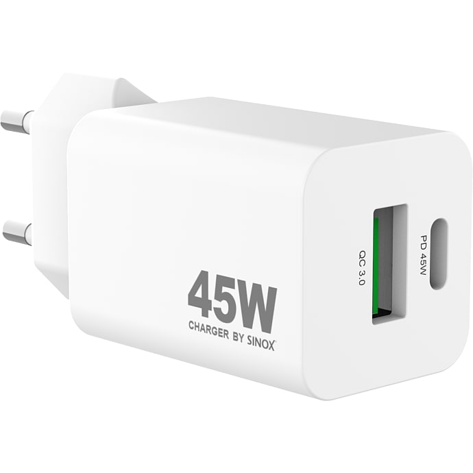 Sinox Pro Oplader 45W Hvid
