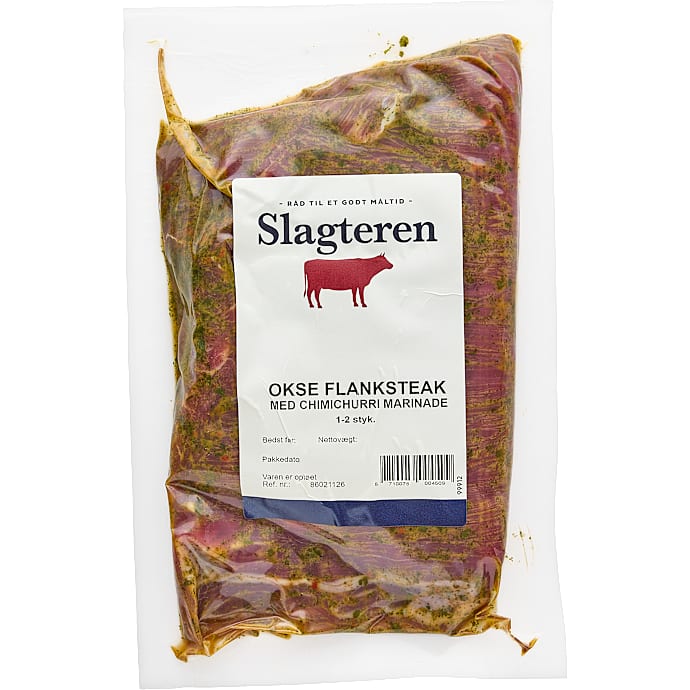 Marineret flanksteak m. chimichurri