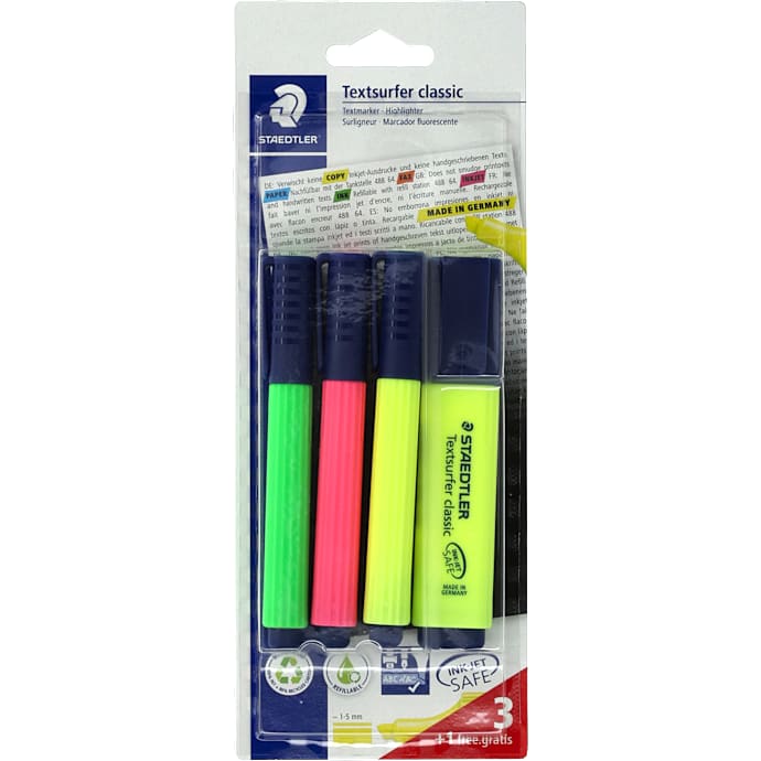 Staedtler Classic highlighter - flere farver