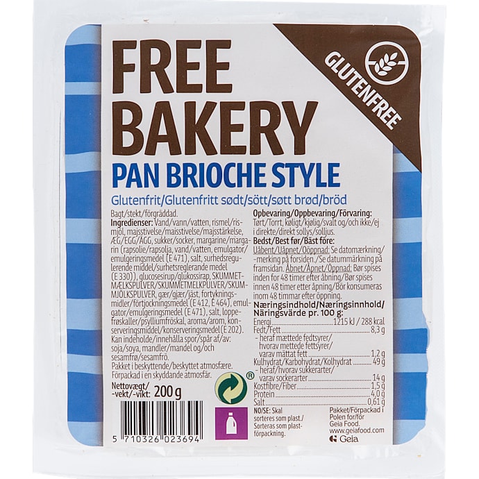 Brioche sandwichbrød glutenfri