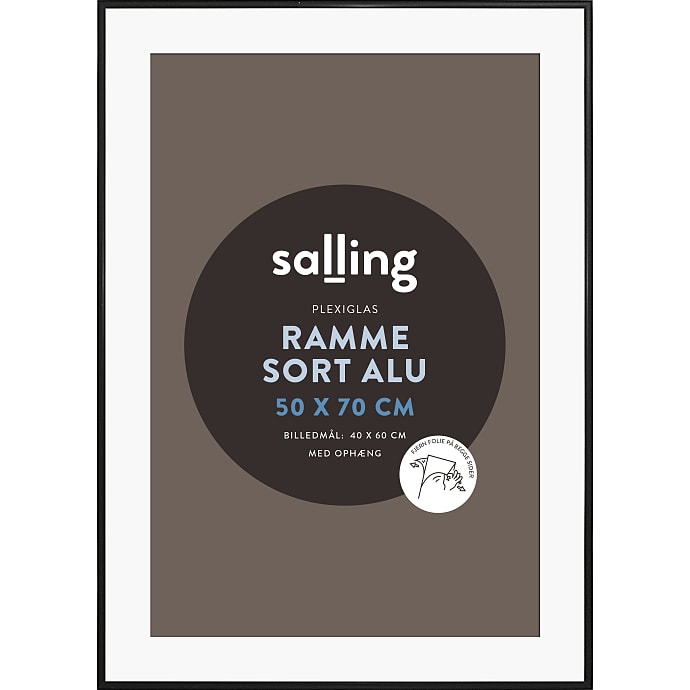 Salling Passepartout ramme plexiglas sort 50x70 cm