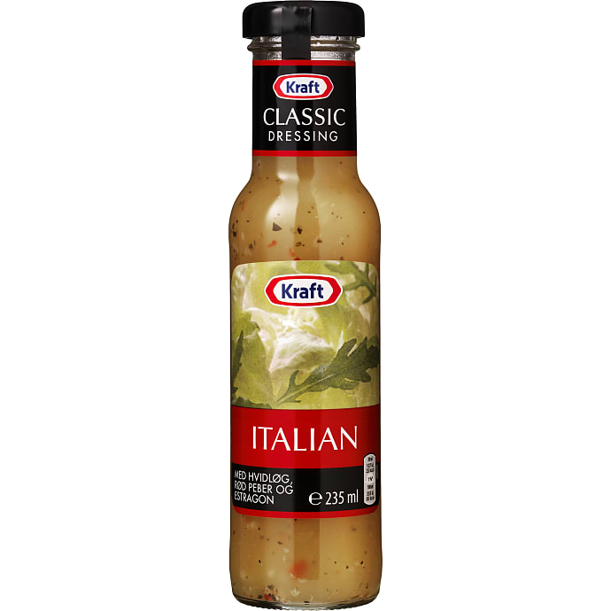 Italiensk inspireret dressing m. hvidløg, peber og estragon
