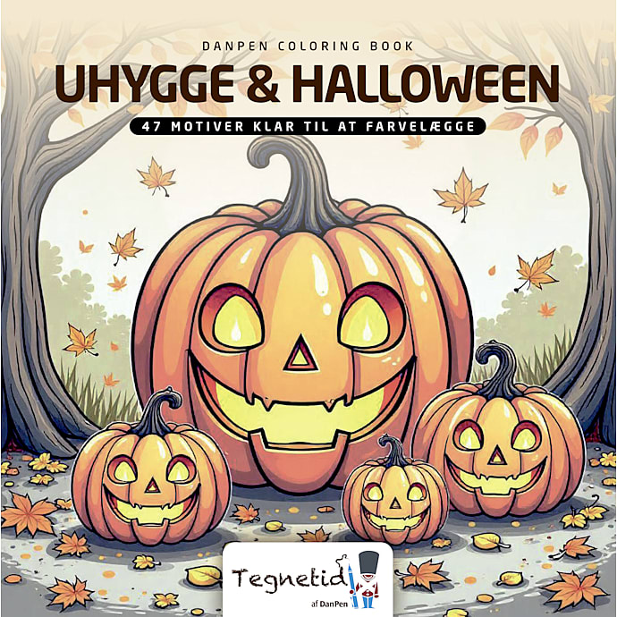 Danpen Malebog Twin Marker Uhygge & Halloween