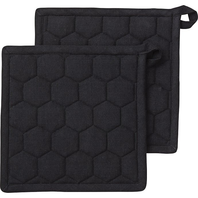 Salling 2-pak grydelapper 20x20 cm - sort