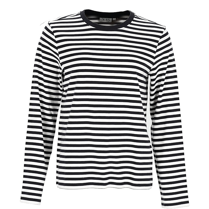VRS dame oversize T-shirt med striber str. 2XL - sort