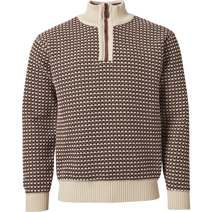 VRS herre half-zip sweater str. XL - beige 1 stk.