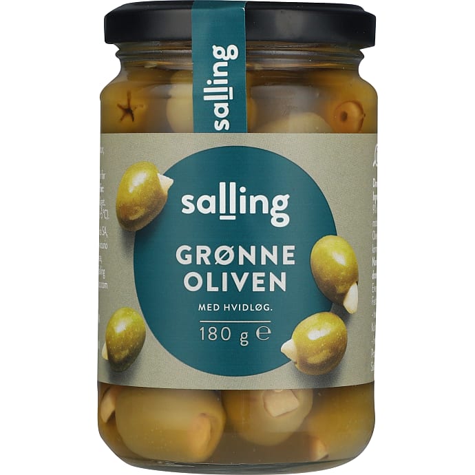 Salling Grønne oliven med hvidløg
