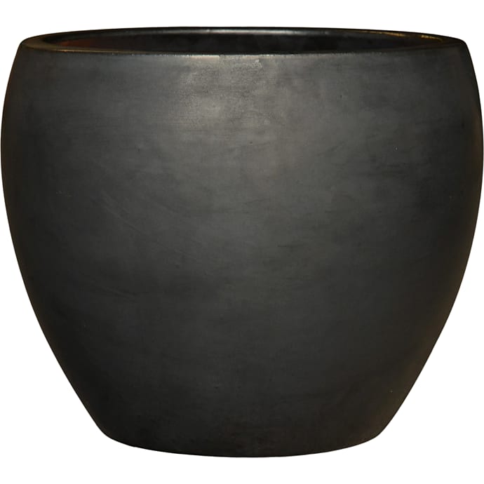 Messina krukke - sort - H: 22 x B: 28 x D: 28 cm