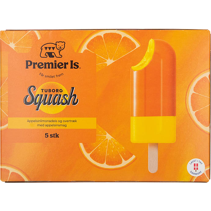Limonadeis m. appelsin og ovetræk