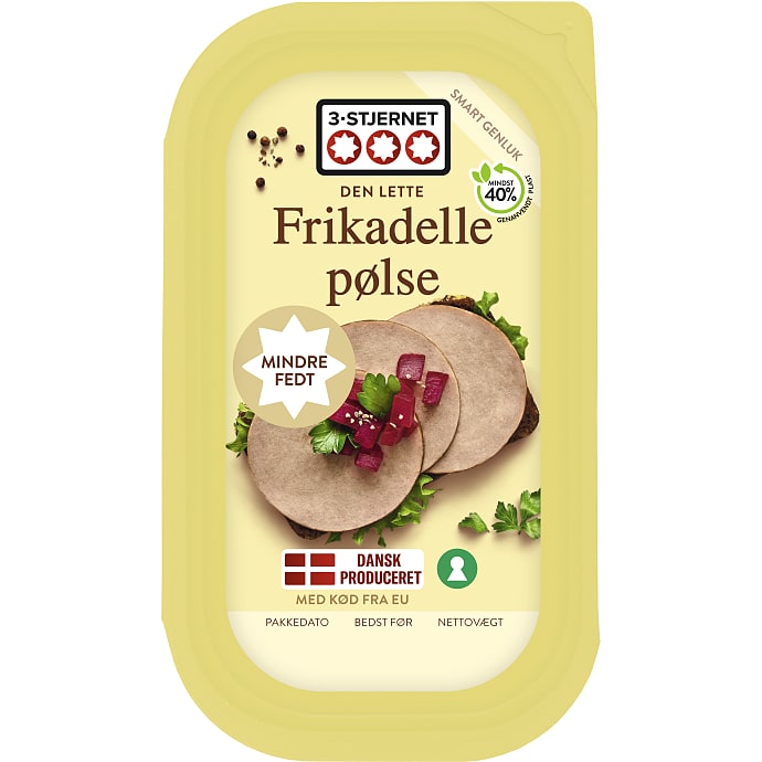 Frikadellepølse i skiver 9% fedt