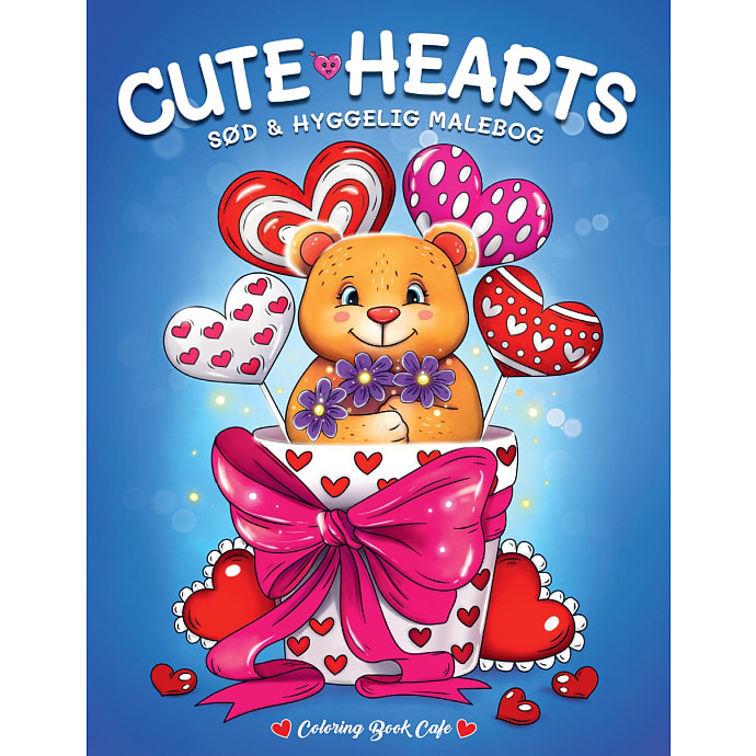 Legind Cute Hearts malebog