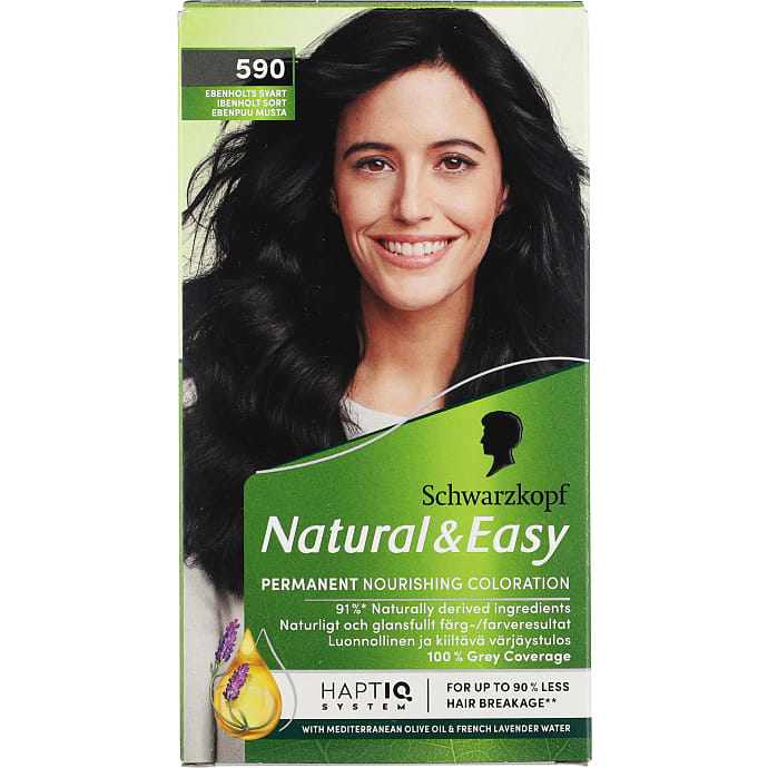 Schwarzkopf Natural & Easy 590 Ibenholt Sort 143 g