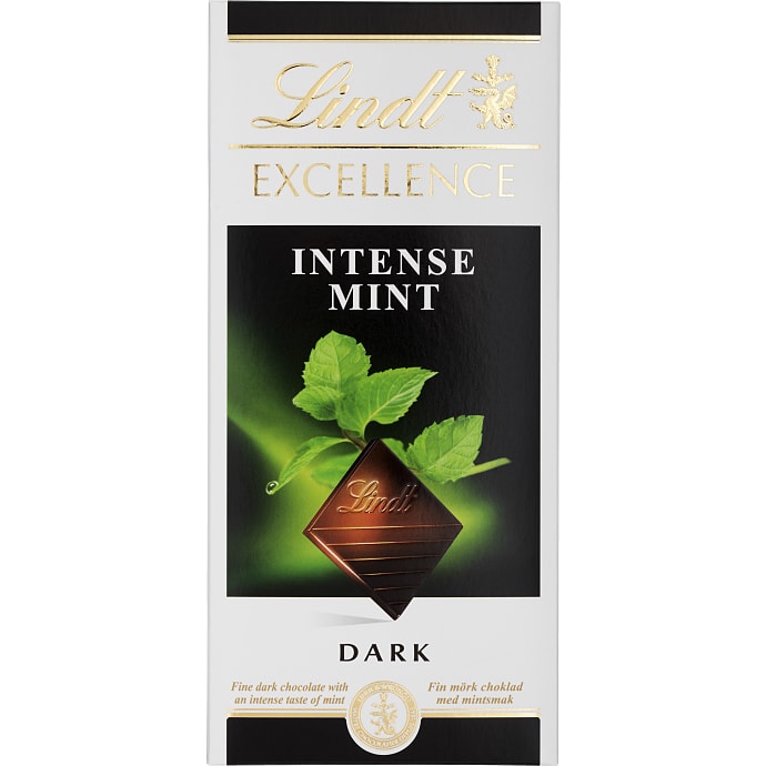 Lindt Mørk chokolade 47% kakao m. mintsmag