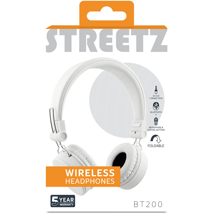 Streetz BT200 Trådløse On-Ear Høretelefoner Hvid