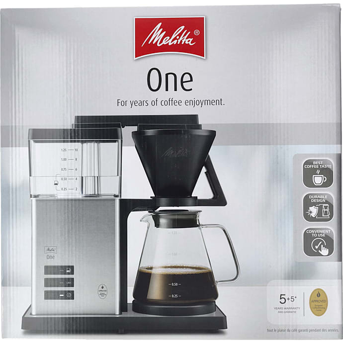 Melitta One kaffemaskine - sølvfarvet