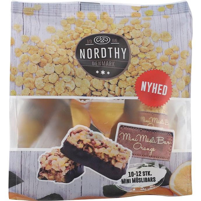 Müslibarer mini m. appelsinsmag