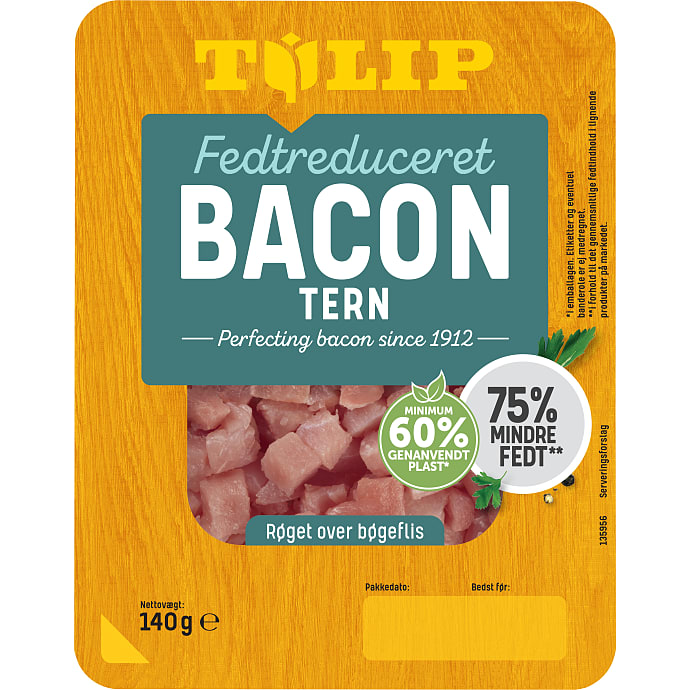Bacon i tern fedtreduceret